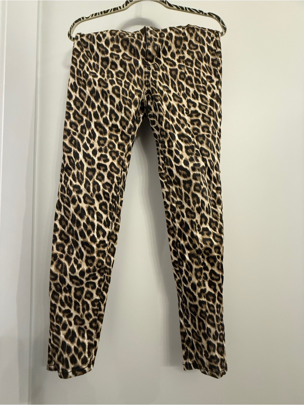 Revamped Leopard Print Skinny Pants - Black & Brown